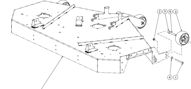Deck Wheels Diagram and Parts List for Z-FORCESZ60KH (17BSDGHD010)(2018) Cub Cadet Lawn Tractor